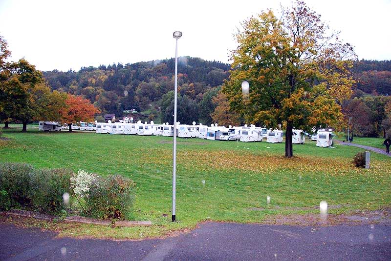 Blick auf den Stellplatz