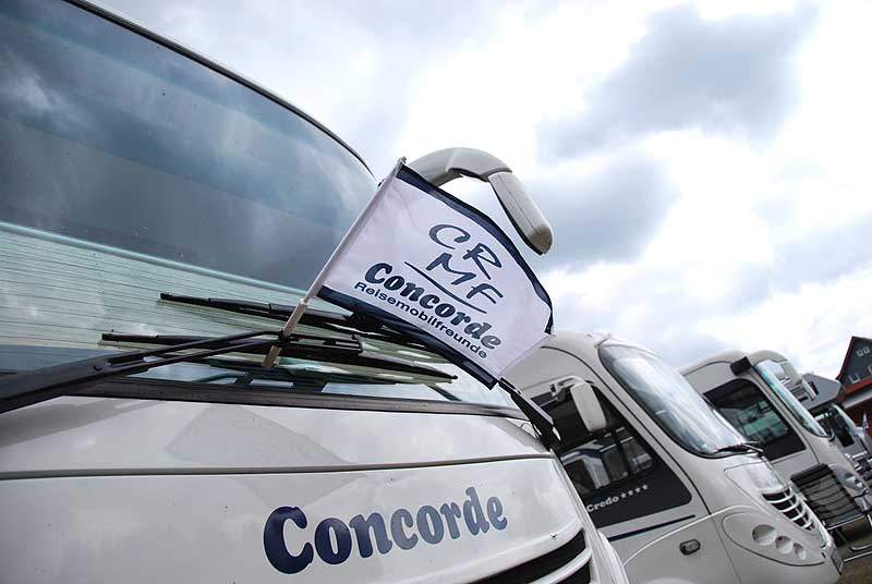 Ein Concorde zeigt Flagge