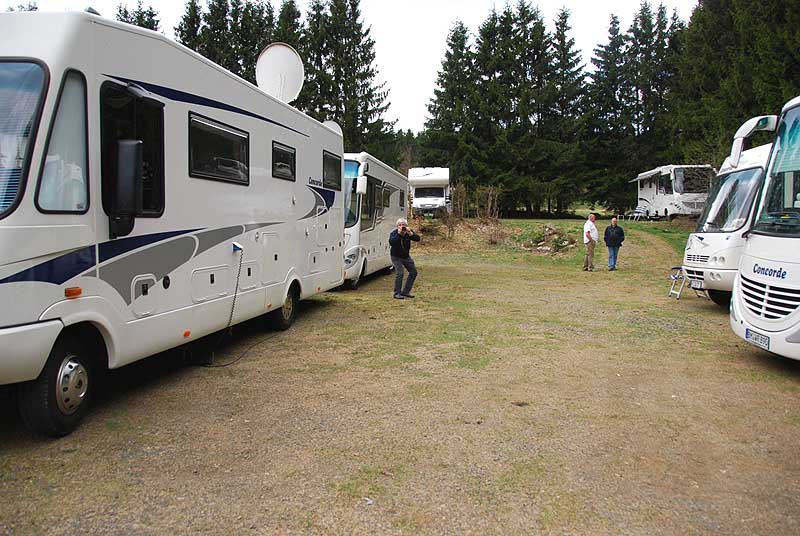 Auf dem Stellplatz in Braunlage