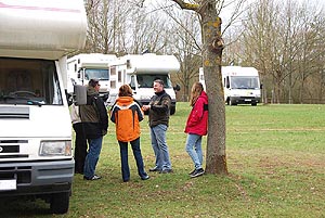 Auf dem Stellplatz in Absberg