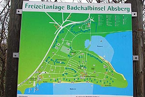 Lageplan der Badehalbinsel