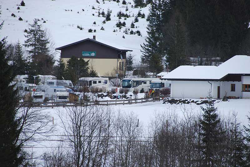 Blick auf den Stellplatz