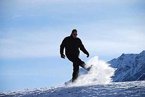 Mario testet den Schnee