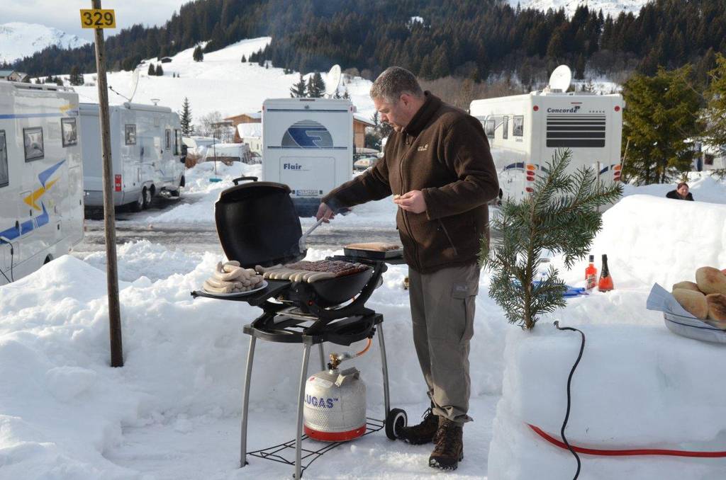 Neujahrsgrillen mit Sauerkraut