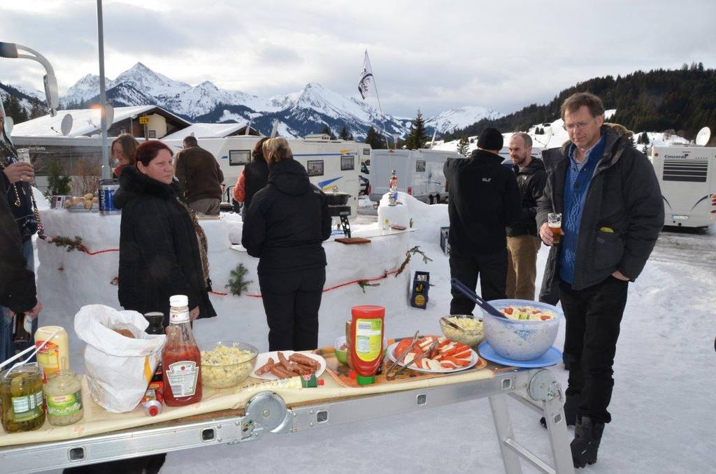 Neujahrsgrillen mit Sauerkraut