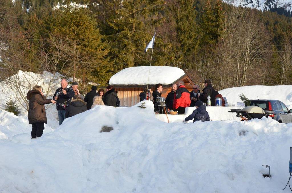 Neujahrsgrillen mit Sauerkraut