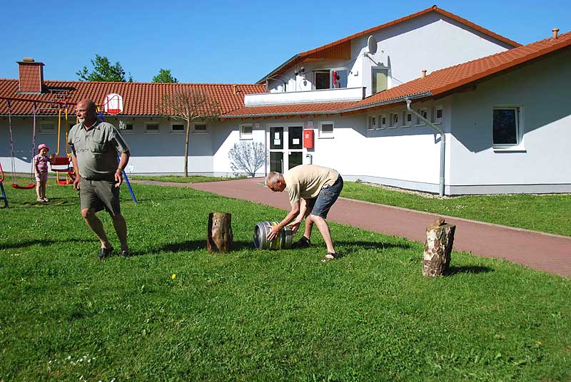 Beim Fassrollen