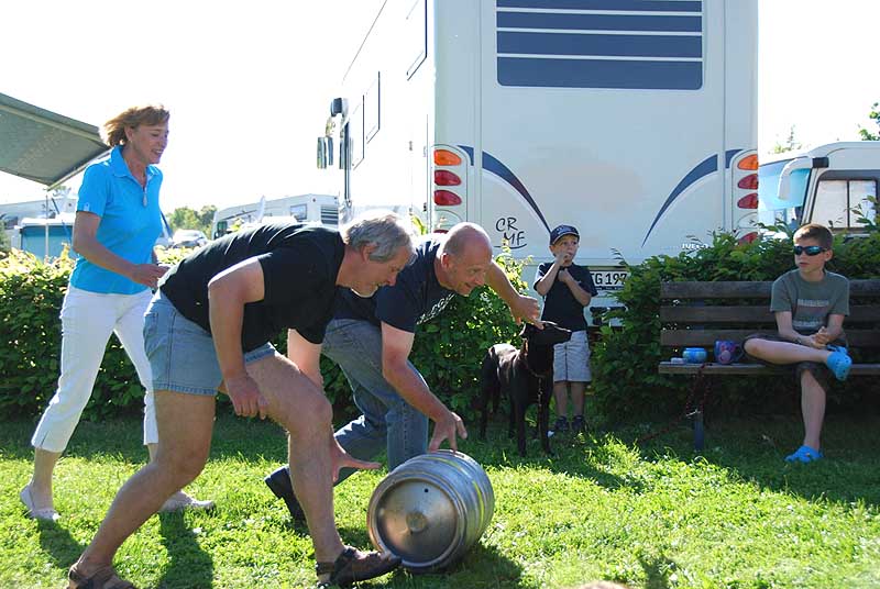 Beim Fassrollen