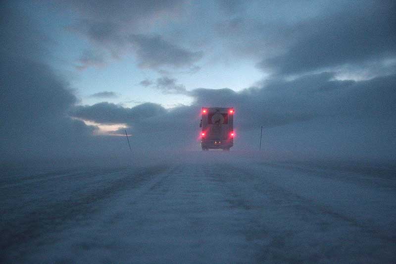 Wir verlassen die Insel Mageroy bei starken Stürmen