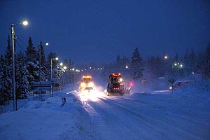 Schweres Gerät gegen Massen von Schnee