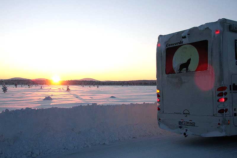 Winterlandschaft bei eisigen Temperaturen