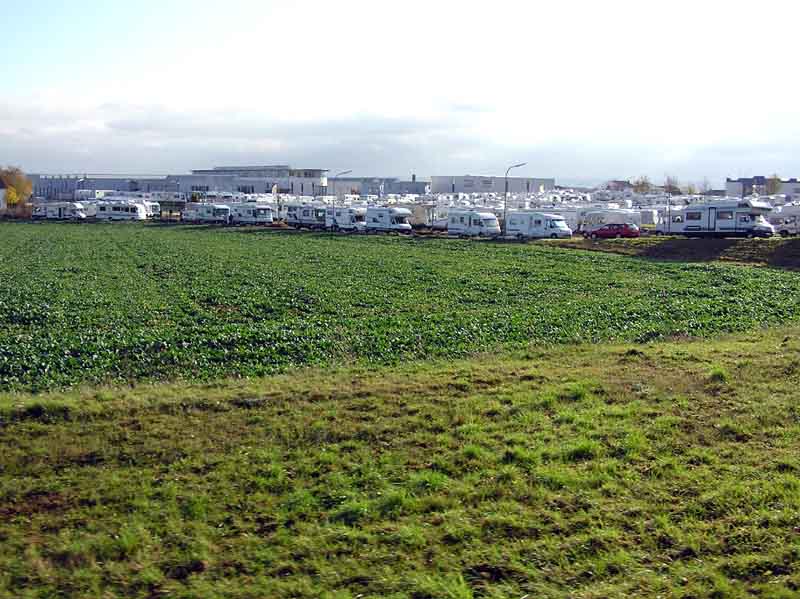 Blick auf den Stellplatz