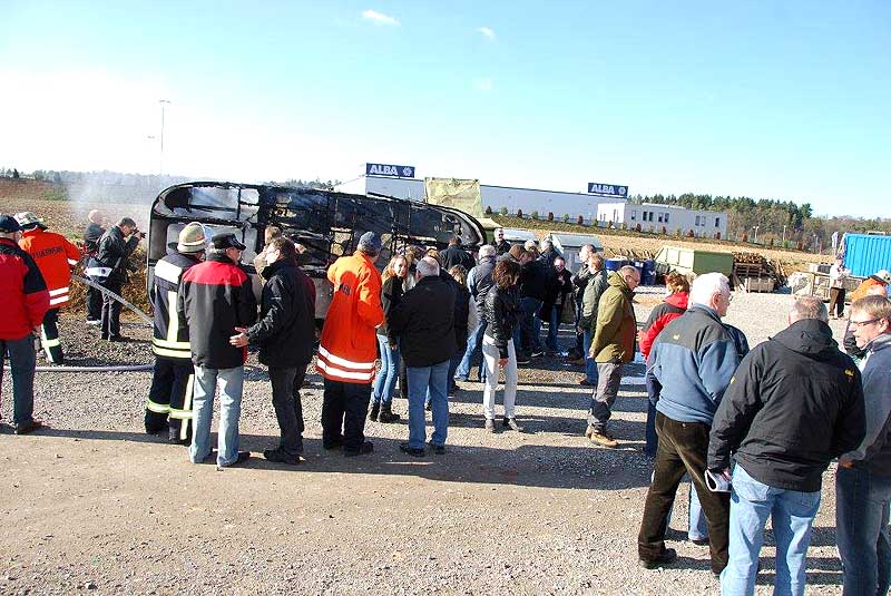 Bei der Feuerlöschübung