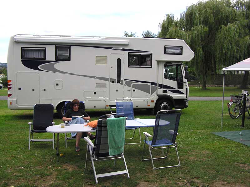 Auf dem Campingplatz in Remagen