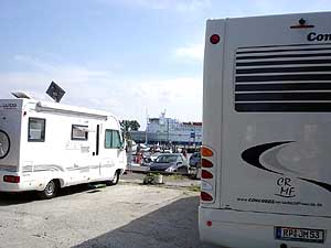 Auf dem Stellplatz in Travemünde