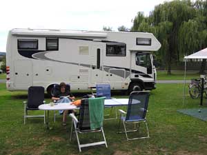 Auf dem Campingplatz in Remagen